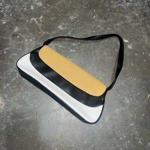 Faux leather shoulder bag